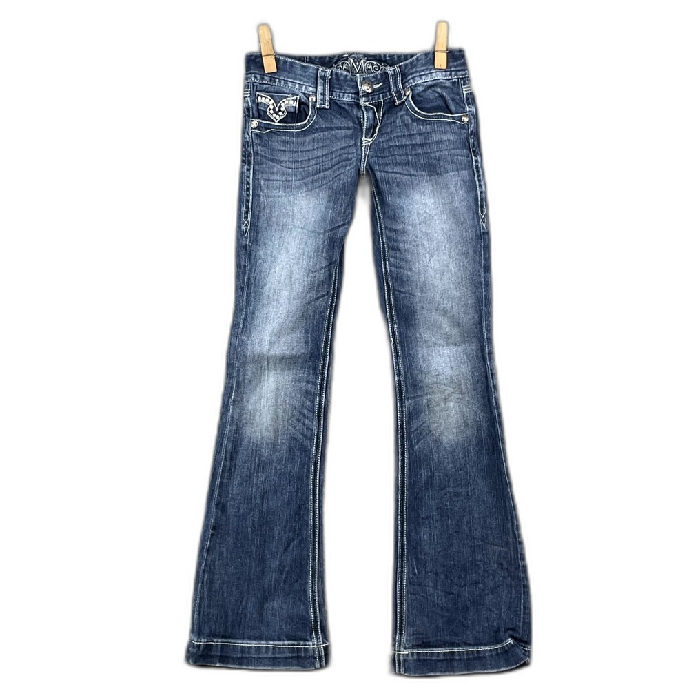 Maurices Premium Jeans Womens 1/2 Denim Stretch Bootcut Western Rancher Rodeo